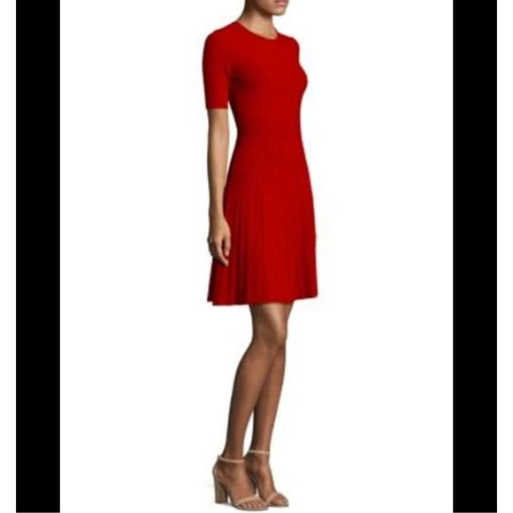 Hugo BOSS Knit blend Frida dress in Pomegranate, size Medium - Picture 1 of 9